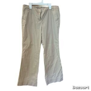 NEW YORK & COMPANY CHINO FLARE LEG WOMENS SIZE 14 PETITE BIEGE COLOR PANTS